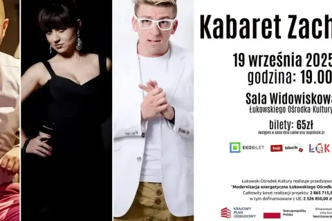 Kobieta i mężczyzna w strojach kabaretowych. Bilety na kabarety dostępne online i w kasie kina.