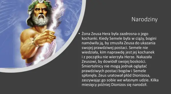 Zeus z piorunem, narodziny Dionizosa. Jakie uroczystości dały początek teatrowi w starożytnej Grecji?